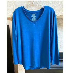 Basic v-neck long sleeve tee